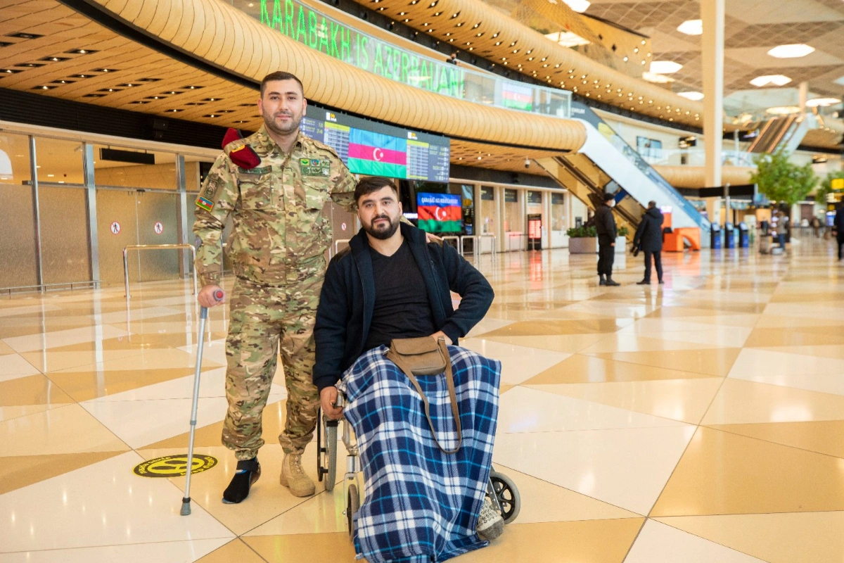 Ağır yaralanan altı qazimiz Türkiyəyə göndərildi - FOTO